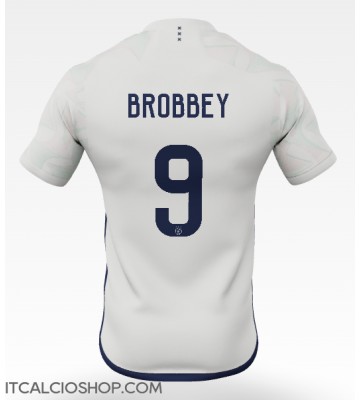 Ajax Brian Brobbey #9 Seconda Maglia 2023-24 Manica Corta